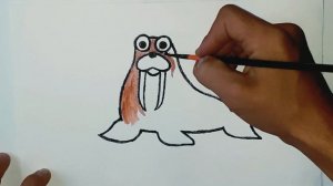 How to draw a walrus? | Как нарисовать моржа?