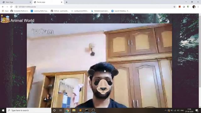 Snapchat face filters | OpenCV | Flask | Python Project