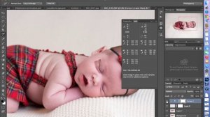 Closing a newborn eye in photoshop