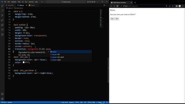 How To Make Delete Button Animation with Confirmation Prompt Window using HTML & CSS