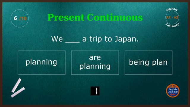 New!!! Can You Score 10/10? #quiz Present Continuous #englishgrammar #test with  #explanation