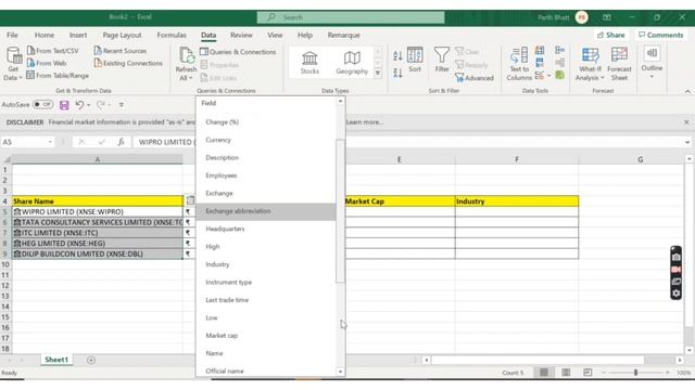 In Just One Click | Fundamental Analysis of share in Excel смотреть онлайн