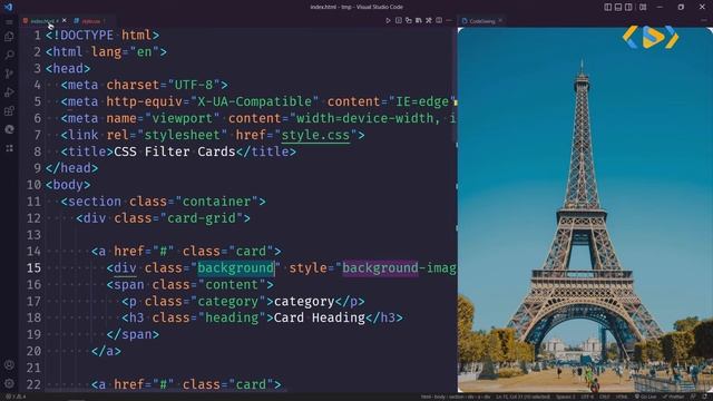 CSS Filter Cards - How to Create Cards with Blur Effect using HTML CSS смотреть онлайн