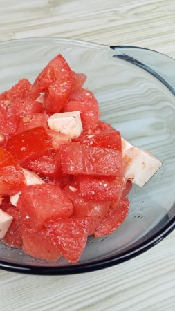 Шикарный салат с арбузом 🍉 и помидором 🍅