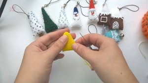 Ёлочные игрушки крючком // Колокольчик // Подробный мастер класс