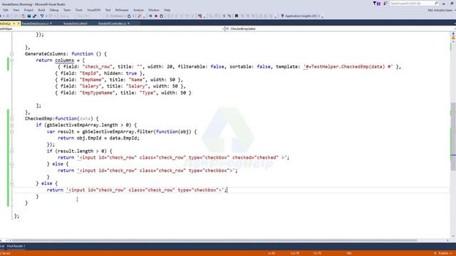 How to bind Checkbox Inside Kendo Grid смотреть онлайн