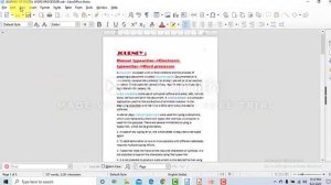 PARTS OF LIBRE OFFICE WRITER WINDOW