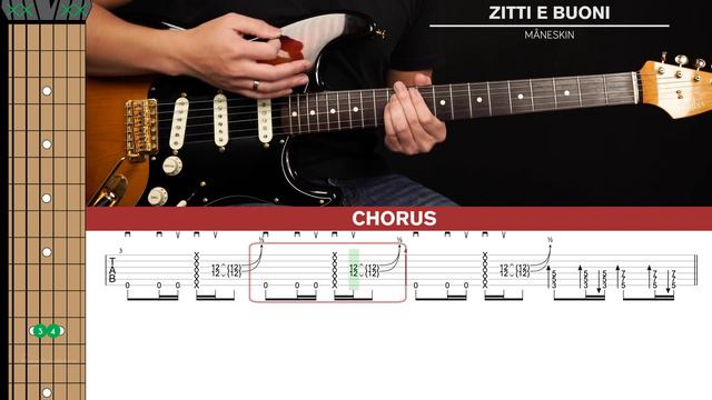 Zitti E Buoni Guitar Cover Måneskin 🎸|Tabs + Chords| смотреть онлайн