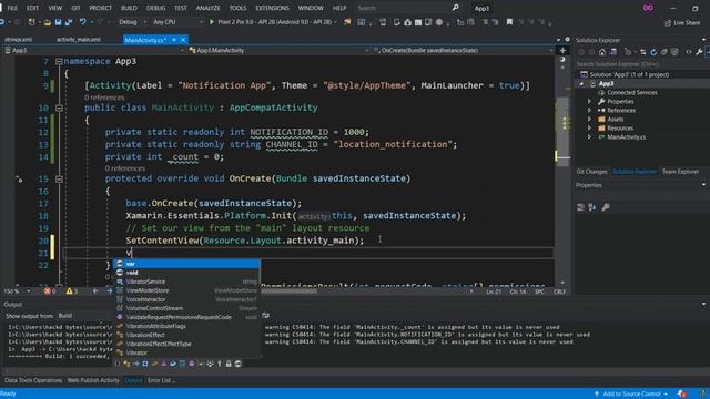 Android Notifications in Xamarin.Android | Visual Studio 2019 смотреть онлайн