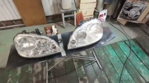 Восстановление фар без полировки. Покрытие лаком.