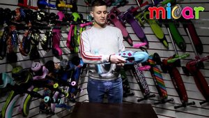 ДЕТСКИЙ ТРЁХКОЛЁСНЫЙ САМОКАТ SCOOTER MINI MICAR ZUMBA СКЛАДНОЙ СО СВЕТЯЩИМИСЯ КОЛЁСАМИ  - ОБЗОР
