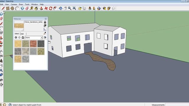 Google Sketchup tutorial 10 - Making a garden, paths and patio смотреть онлайн