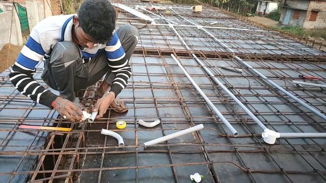 homemade electrical pipeline fitting in slap house wiring pipes తెలుగులో!! смотреть онлайн