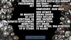 титры в растения против зомби мобильная версия.