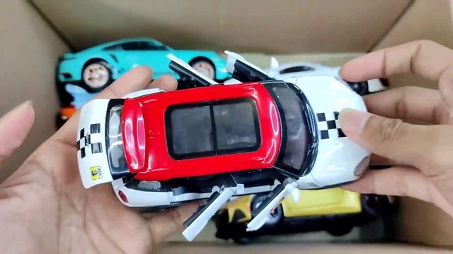 Box Full Of Model Cars / Lamborghini, Rolls Royce, Porsche, Land Cruiser, Supra, Mini Cooper, Audi смотреть онлайн