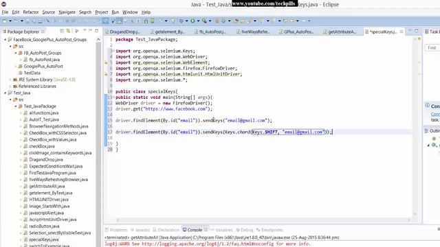 Selenium with JAVA - How to SEND special keys to give input to a WebElement?