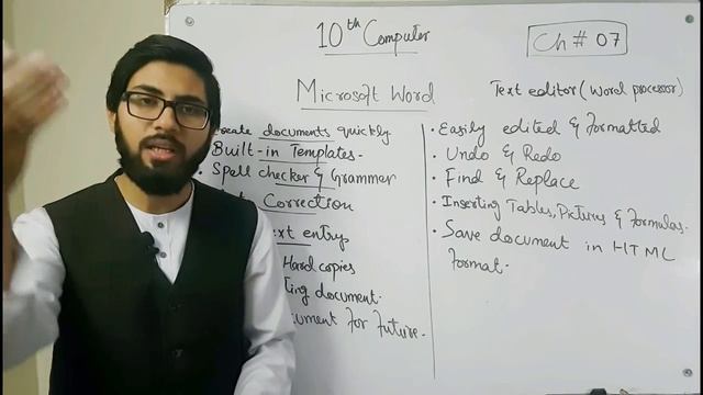 Introduction to Word Processor | Features of MS WORD | 10 class computer chapter 7