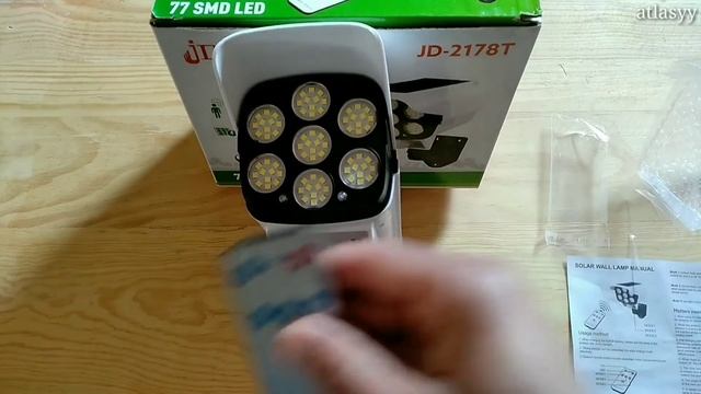 Solar sensor light JD-2178T . street light solar wall lamp смотреть онлайн