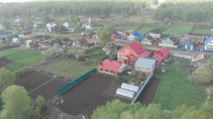 Село Кандрыкуль. Озеро Кандрыкуль. Туймазинский район Башкортостана. Май 2018. Съемки с дрона. 4k