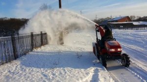 Шнекороторный снегоочиститель на минитрактор