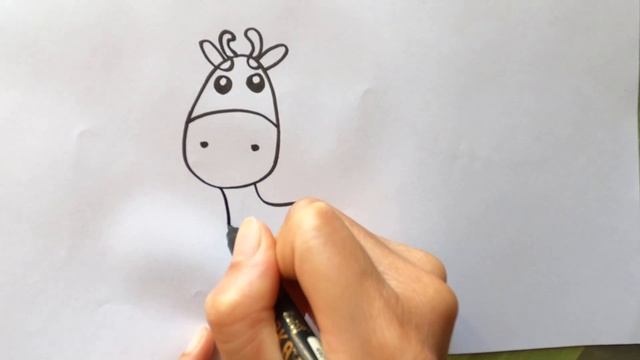 How to draw cute Giraffe | Draw Giraffe | Easy Giraffe drawing | drawing tutorial | Vẽ Hươu cao cổ смотреть онлайн