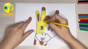 Видеоуроки для детей. Рисуем жирафа
