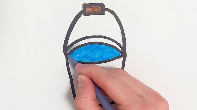 Как нарисовать Ведро - Раскраска Ведро Для детей - Рисунки Раскраски смотреть онлайн