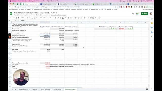 Budgeting for Retirement (google sheet in description) смотреть онлайн