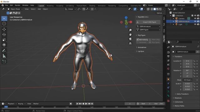 Fix Rigging Errors Using Rig-GNS Add-on (Fix Rigging button)