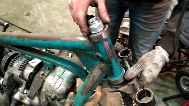 Рулевая колонка реставрация посадок конические подшипники мотоцикл Урал Днепр к750