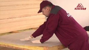 Монтаж паро гидроизоляции Изоспан в межэтажных перекрытиях