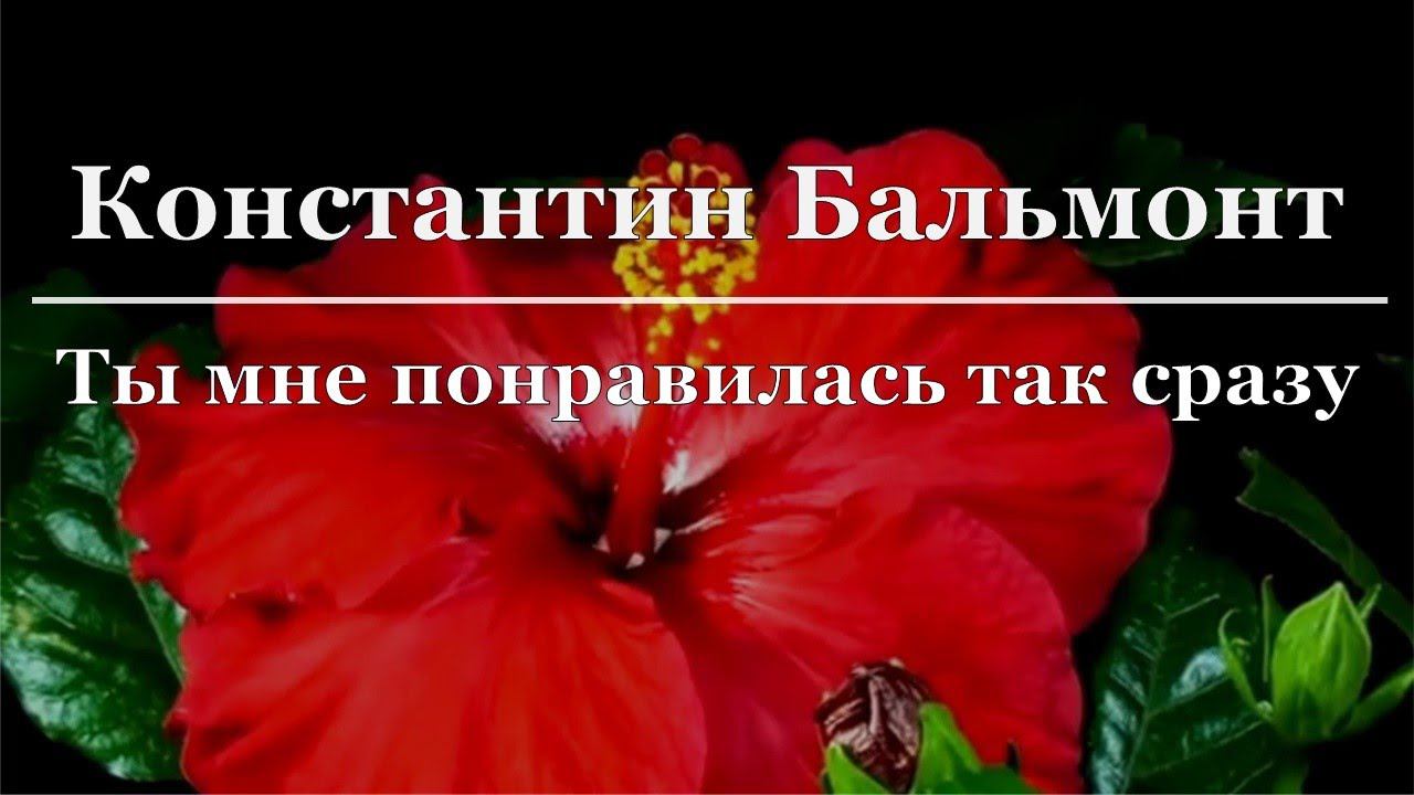 Константин Бальмонт - Ты мне понравилась так сразу