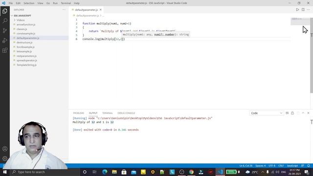 JavaScript ES6 Tutorial -8- Default Parameter in JavaScript | Dr Vipin Classes
