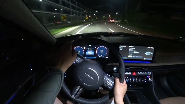 2023 Hyundai Sonata 1.6 T-GDi FWD POV Night Drive