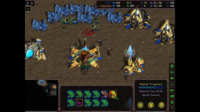 StarCraft: Brood War - ZVP - Lost Temple - с комментариями смотреть онлайн