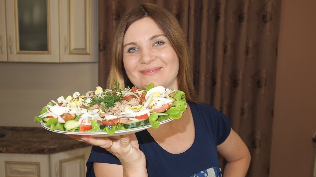 САЛАТ с ТУНЦОМ и ОВОЩАМИ! смотреть онлайн