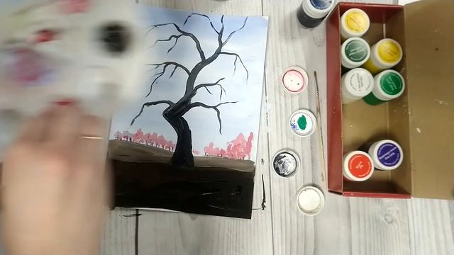 Рисуем цветущее дерево. Весна, деревья проснулись. Урок рисования и ИЗО