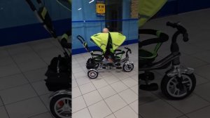 Детский трёхколёсный велосипед для двойни