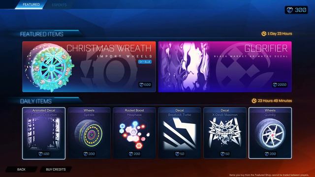 BLACK MARKET GLORIFIER - Rocket League Item Shop 20.12.2019