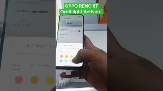 OPPO RENO 8T ORBIT LIGHT ACTIVATE #shortvideo