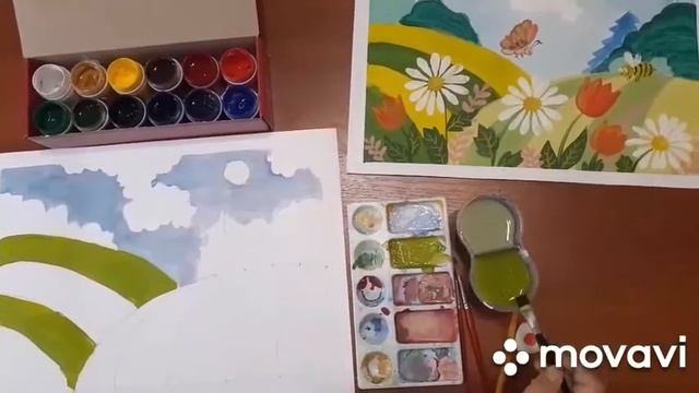 Видео урок ДЕКОРАТИВНЫЙ ПЕЙЗАЖ