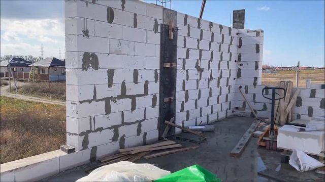 СТРОИТЕЛЬСТВО ДОМА ИЗ ГАЗОБЛОКА стены газоблок 300мм Д500 + кирпич облицовочный ч 7 смотреть онлайн