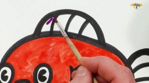 Оранжевая рыба-акула - раскраски для детей, малышей