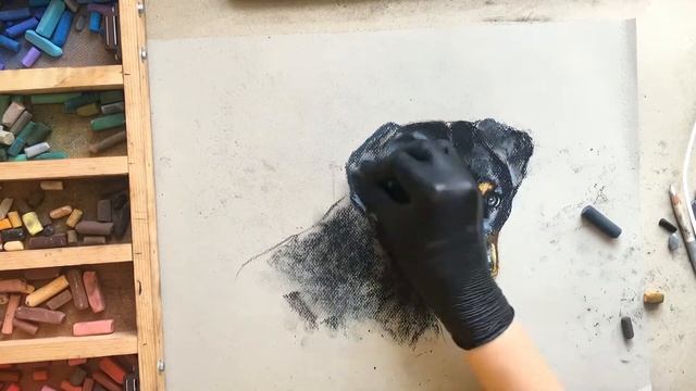 Как нарисовать собаку пастелью? смотреть онлайн