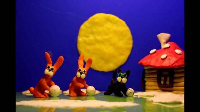 мультфильм о том, как Друзья из пластилина поют о первом снеге