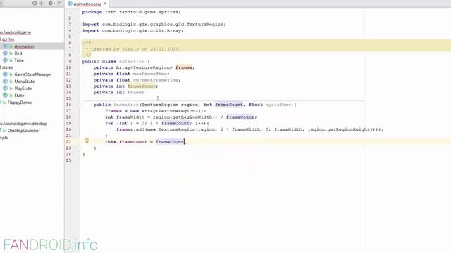 Урок 11. Flappy Bird: добавляем анимацию в игру| Делаем android игры на LibGDX смотреть онлайн