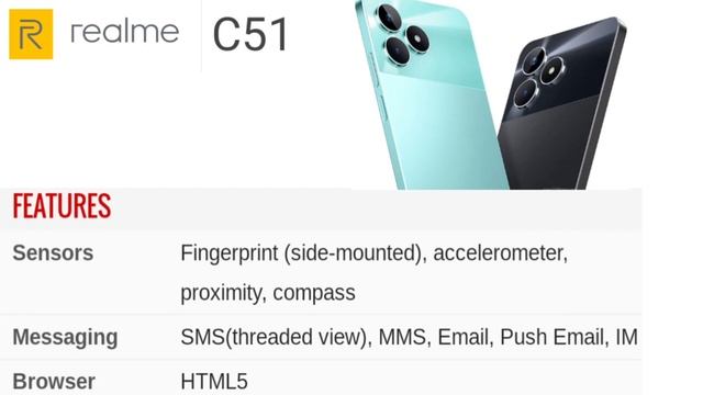 Realme C51 || Full Futures and specification #realme #realmec51