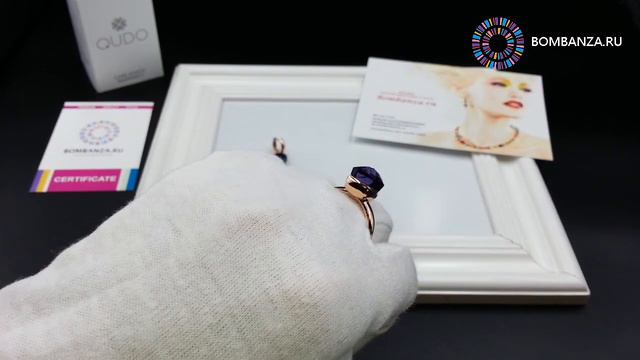 👍 👉 Кольцо Qudo Firenze tanzanite V/RG. Элитная бижутерия из Германии