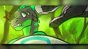 💜COMIC SNAKE VORE - Big snake swallows furry dragon in the forest