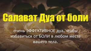 Салават Дуа от боли - очень ЭФФЕКТИВНОЕ дуа, чтобы избавиться от БОЛИ в любом месте вашего тела.